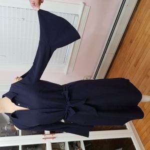 Cold shoulder long sleeve dress, Navy Blue, size 6